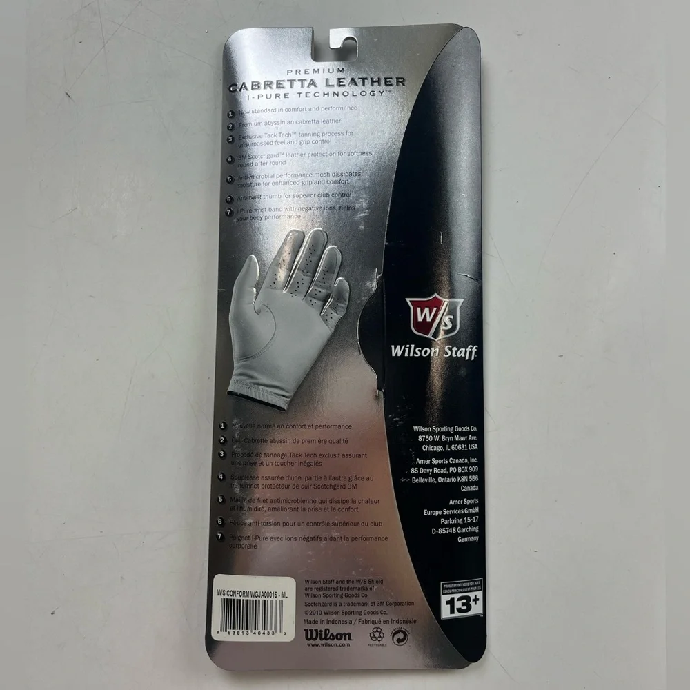 Wilson Staff Conform Perfect Fit Cabretta Leather Glove Golf - Men’s Left - G83 - Picture 4 of 7
